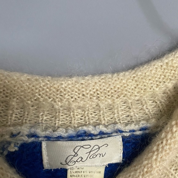 80s geometric wool knit - Picture 3 of 5